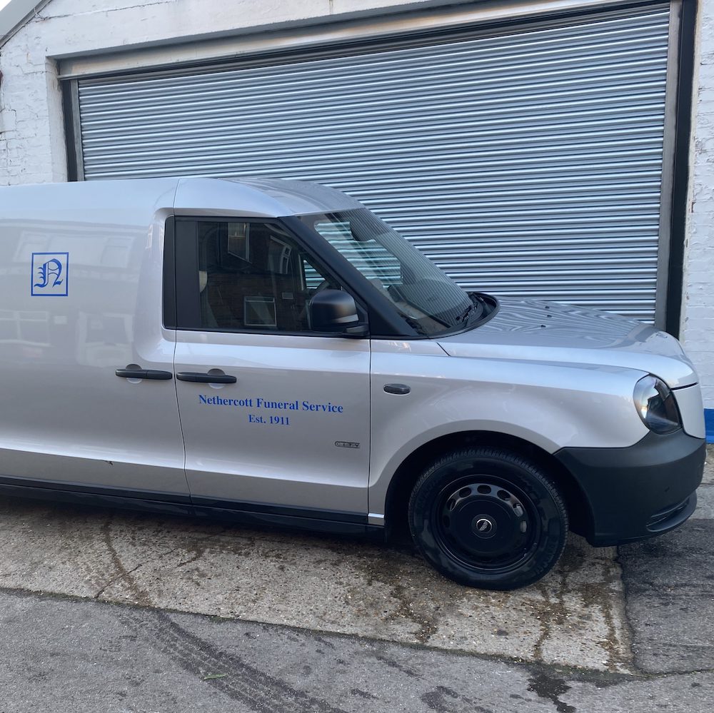 Nethercott Funeral Services go electric with their new LEVC VN5 removal vehicle